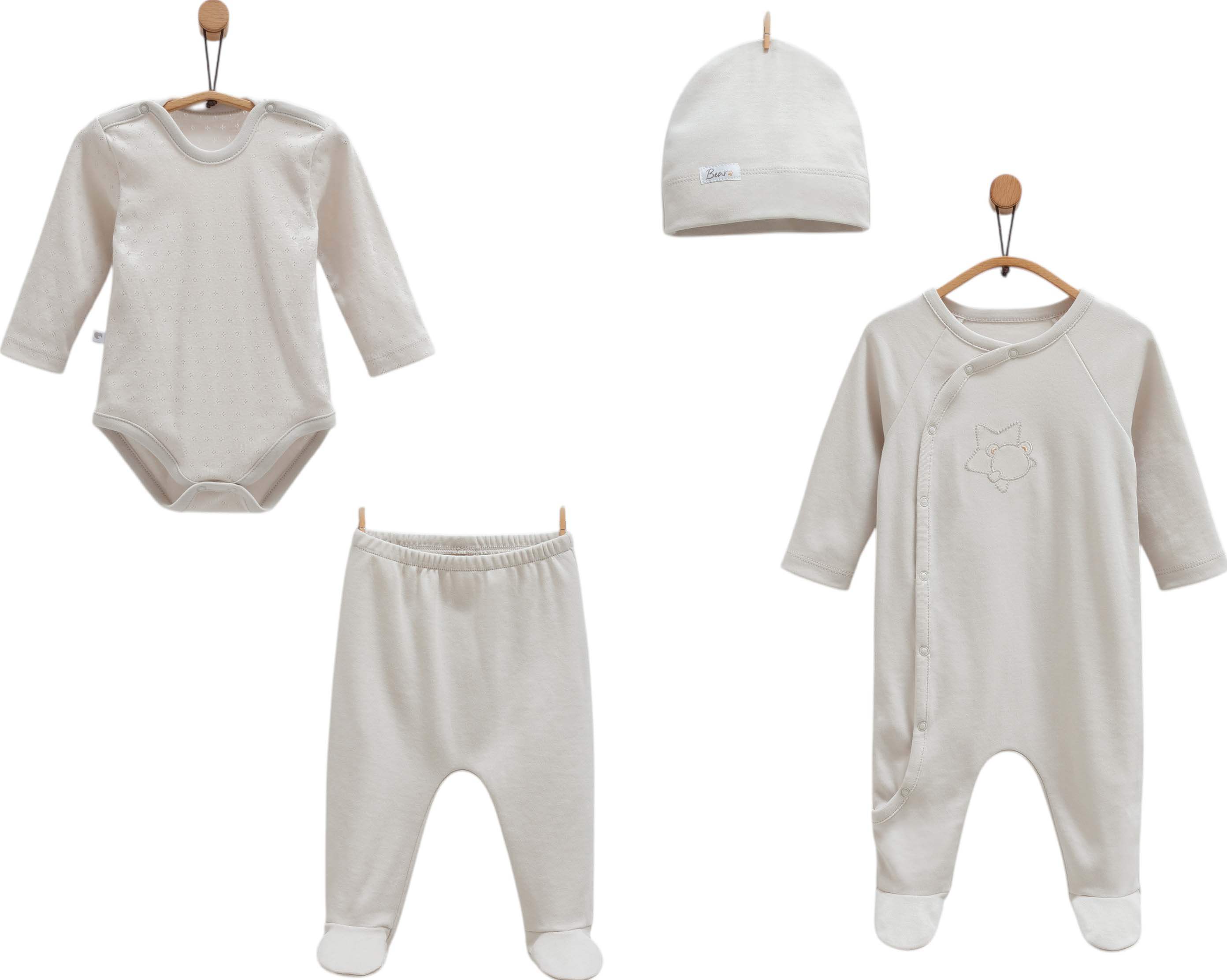 Pack 4 pieces gris - Caramell - Robe pour bébé Maroc -www.babyboss.ma