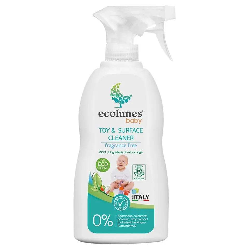ECOLUNES SPRAY NETTOYANT JOUETS ET SURFACES POUR BÉBÉ ÉCOLOGIQUE ET HYPOALLERGÉNIQUE – 300 ML - Ecolunes - pour bébé Maroc -www.babyboss.ma