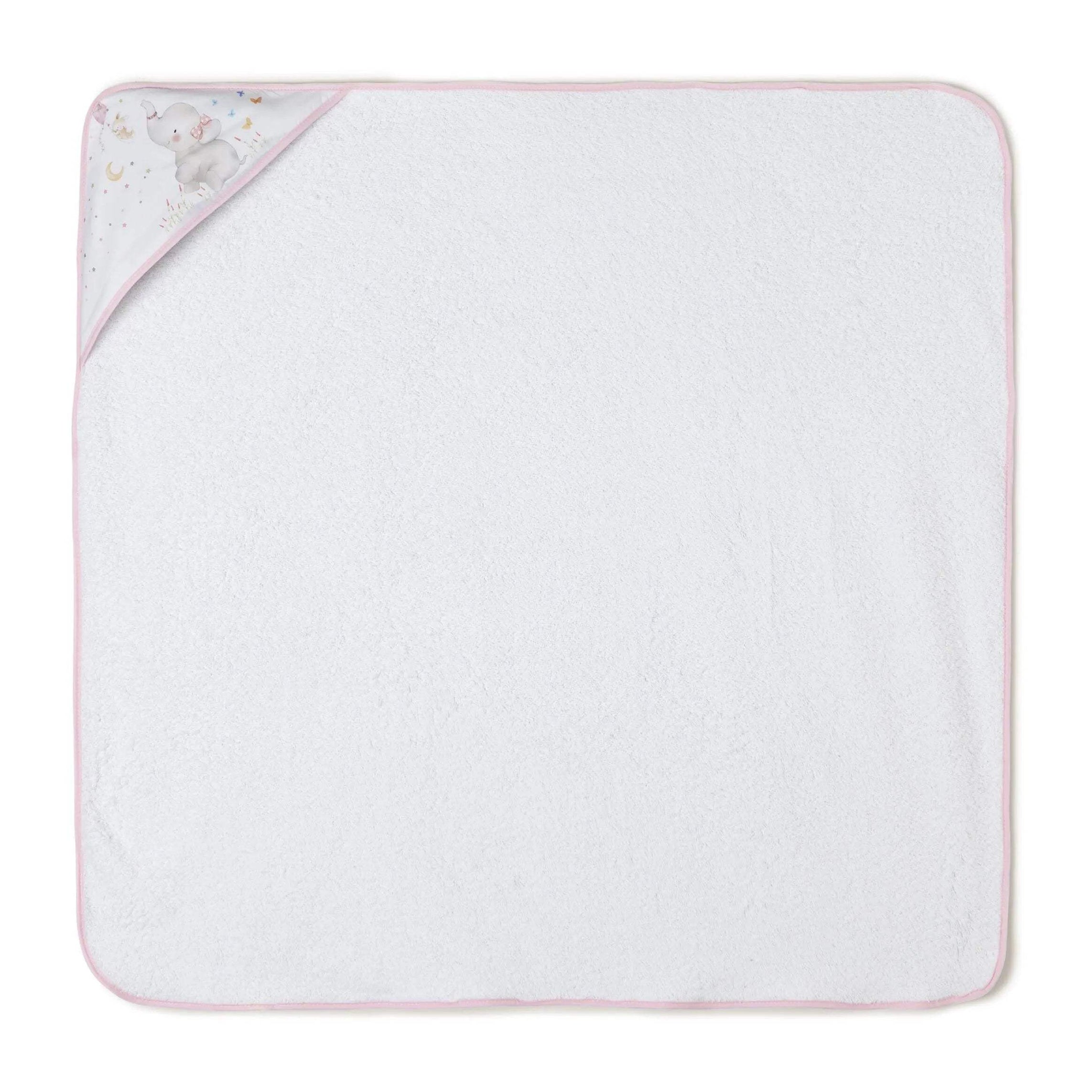 Ensemble Cape de Bain et Dou Dou Bco/Éléphant Rose - Interbaby - pour bébé Maroc -www.babyboss.ma