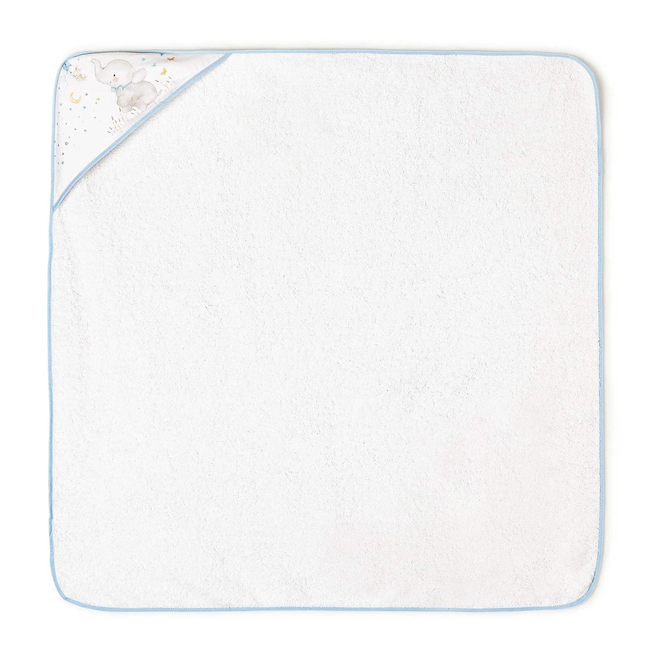 Ensemble Cape de Bain et Dou Dou Éléphant Bco/Bleu - Interbaby - pour bébé Maroc -www.babyboss.ma