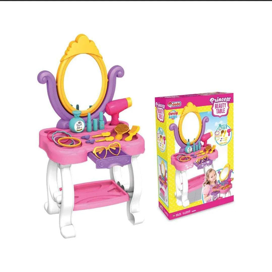 Ensemble de Table de Beauté Princesse – 15 Pièces de Maquillage et Accessoires pour Enfants - babyboss toys - pour bébé Maroc -www.babyboss.ma