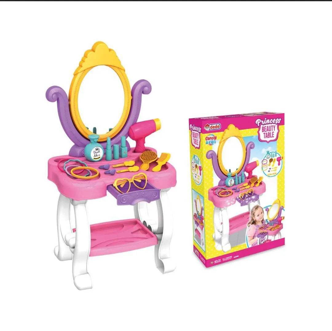 Ensemble de Table de Beauté Princesse – 15 Pièces de Maquillage et Accessoires pour Enfants - babyboss toys - pour bébé Maroc -www.babyboss.ma