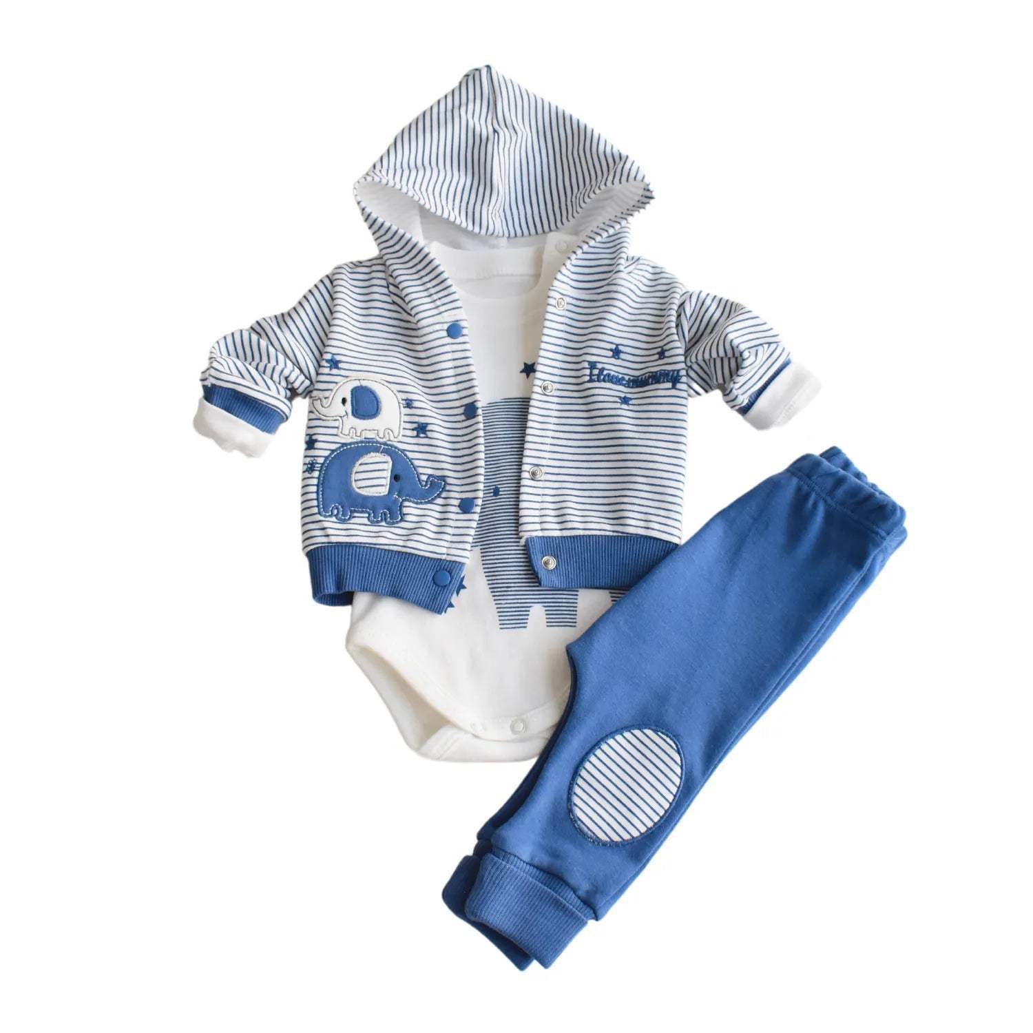 Ensemble éléphant nouveau-né pour garçons - Yatsi - pour bébé Maroc -www.babyboss.ma