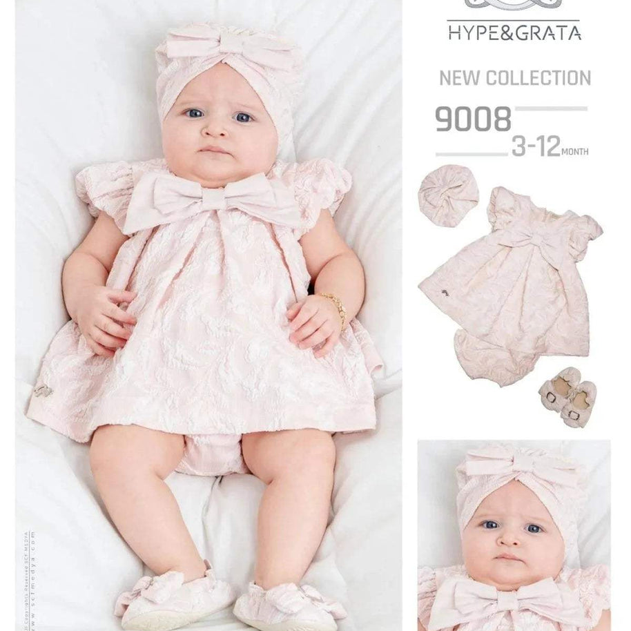 Ensemble naissance robe fille - Hype grata - pour bébé Maroc -www.babyboss.ma