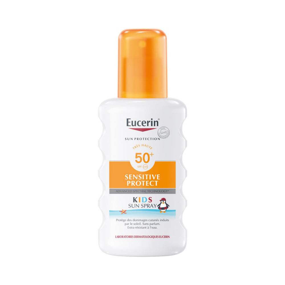 Eucerin Sun Protection Sensitive Protect Kids Spray SPF 50+, flacon spray de 200 ml – Babyboss.ma