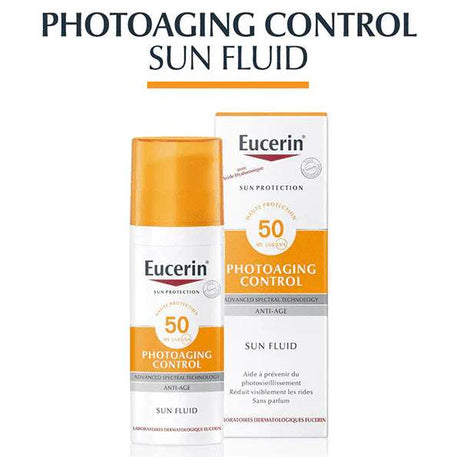 Eucerin SUN PROTECTION PHOTOAGING CONTROL Fluid SPF 50+ - 50ml - Eucerin - pour bébé Maroc -www.babyboss.ma