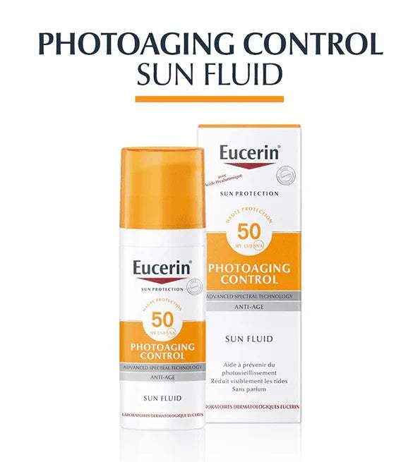 Eucerin SUN PROTECTION PHOTOAGING CONTROL Fluid SPF 50+ - 50ml - Eucerin - pour bébé Maroc -www.babyboss.ma
