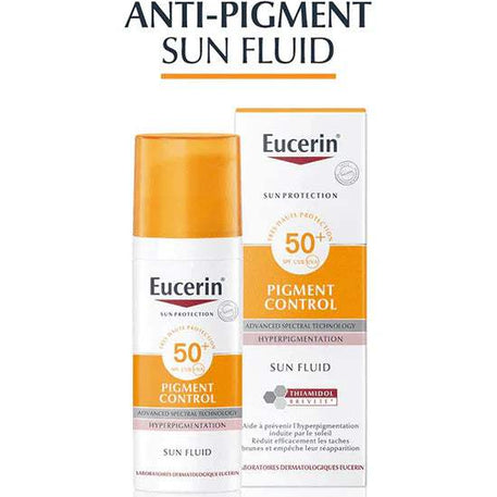 Eucerin Sun Pigment Control Fluid SPF50+ 50ml anti-tache - Eucerin - Solaire pour bébé Maroc -www.babyboss.ma