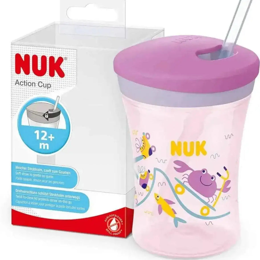 Evolution Action Cup 230ml NUK 12M+ - mauve - NUK - Tasses pour bébé Maroc -www.babyboss.ma