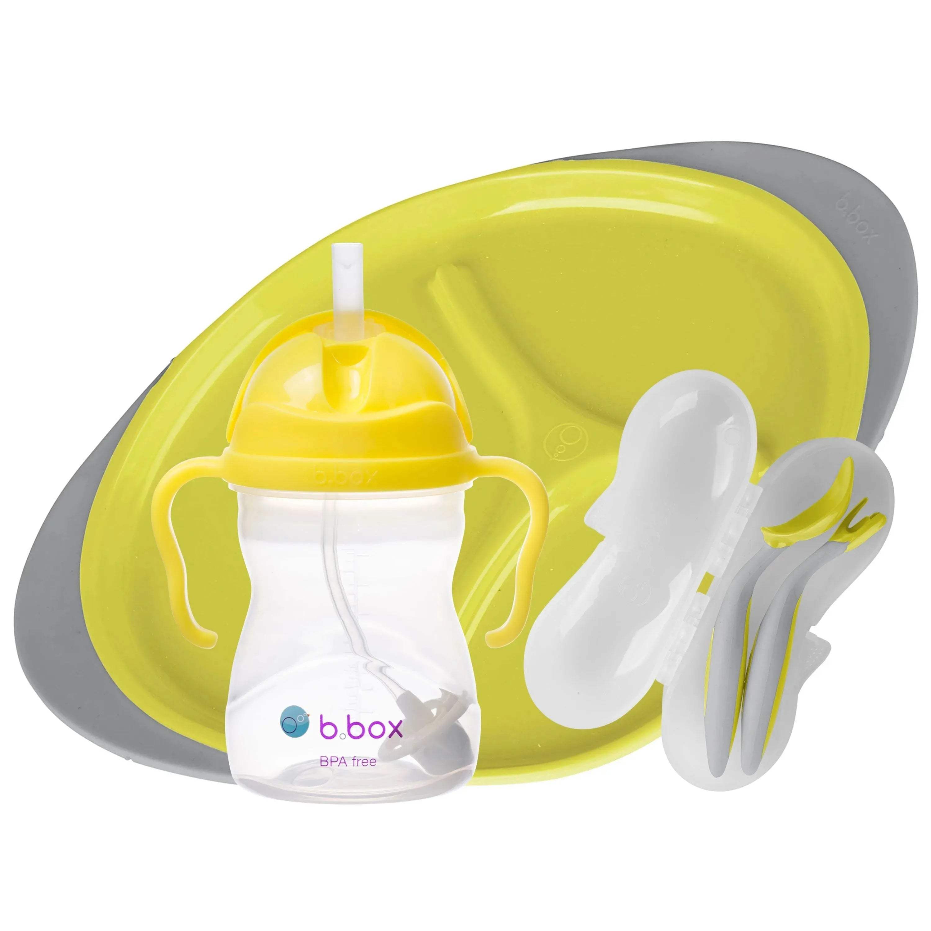 feeding set - lemon sherbet - BBOX USA - pour bébé Maroc -www.babyboss.ma