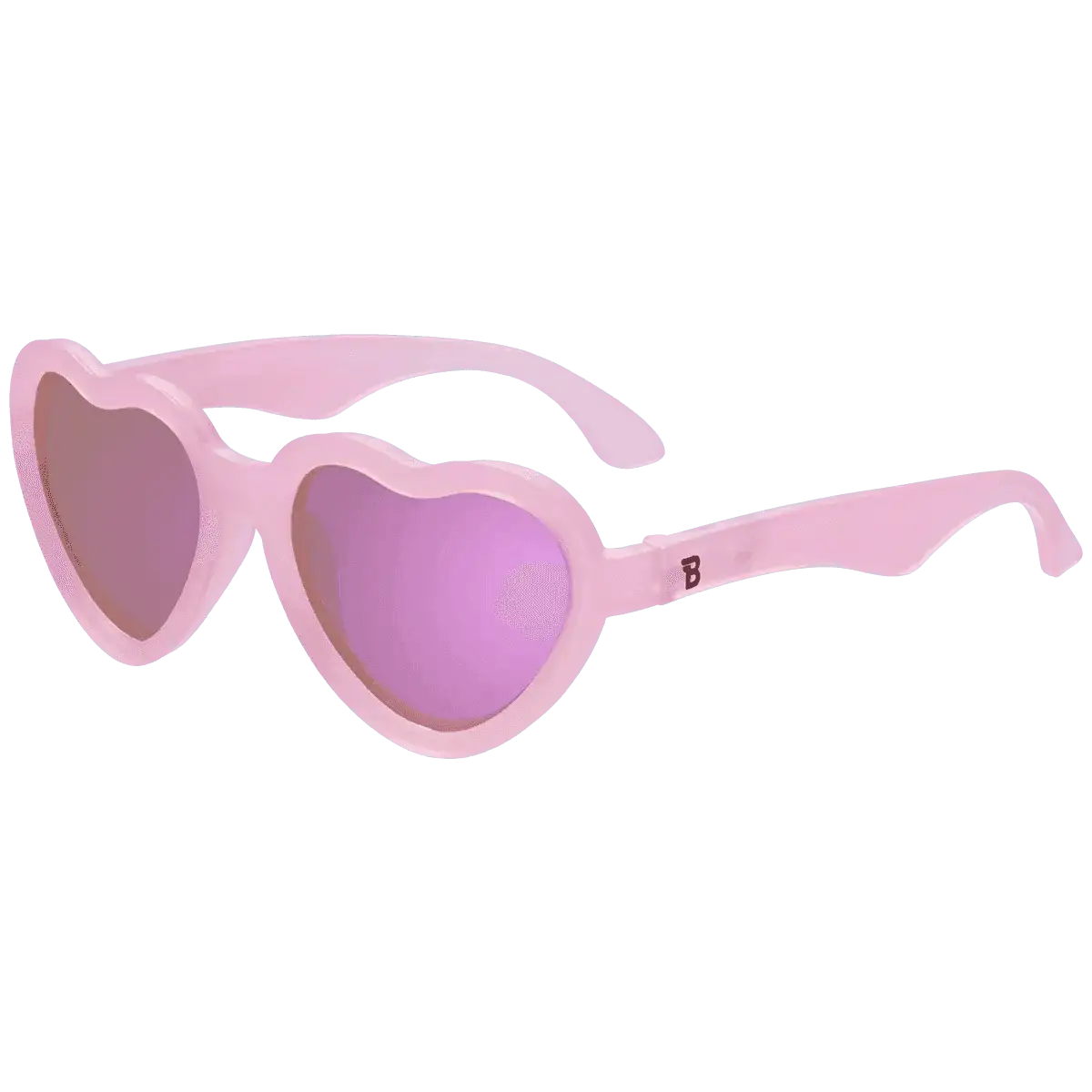 Lunettes de Soleil Babiators - Frosted Pink Heart | Purple Polarized Mirrored Lenses - Babiators Sunglasses - Sunglasses pour bébé Maroc -www.babyboss.ma