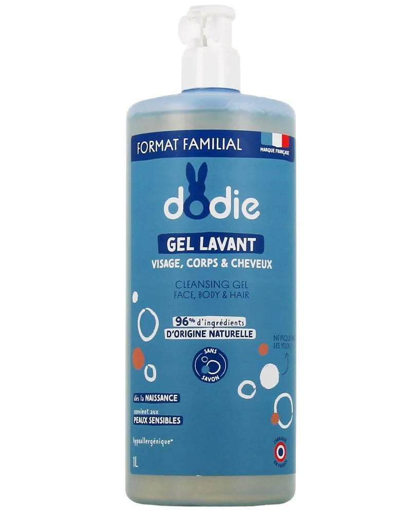 Gel Lavant 3en1 Flacon Pompe Dodie - 1L - Dodie - Gels Douche pour bébé Maroc -www.babyboss.ma
