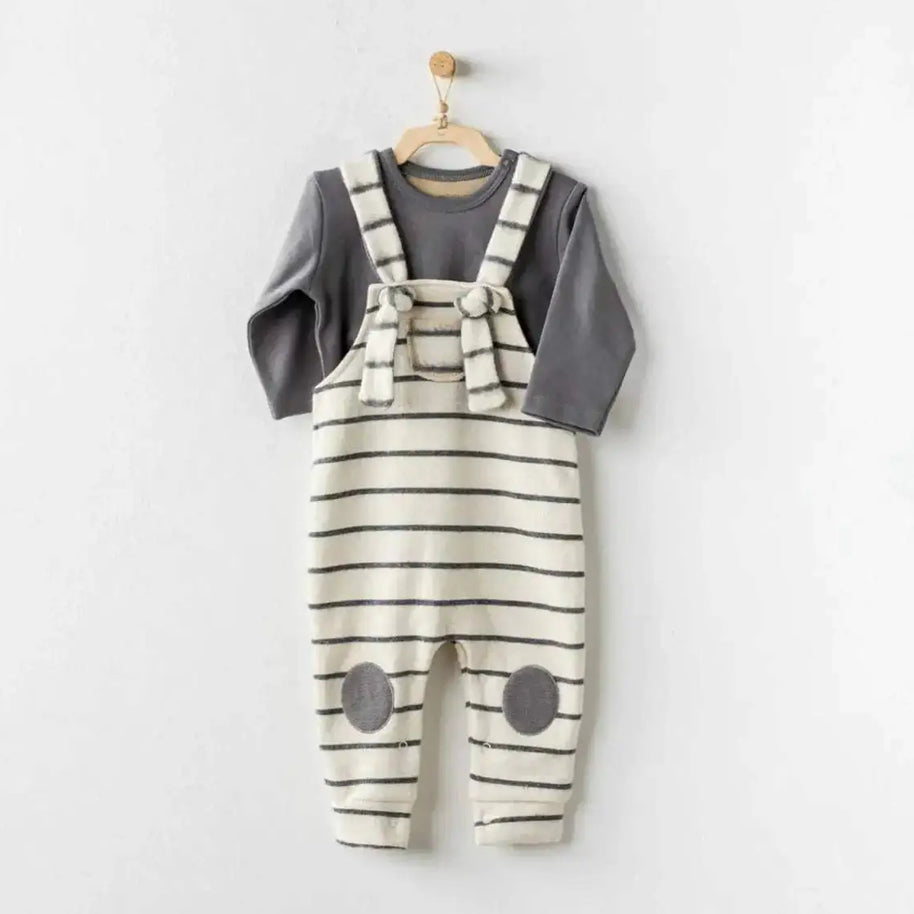 Gris Adventurous salopette Andywawa 100% cotton - Andywawa - pour bébé Maroc -www.babyboss.ma