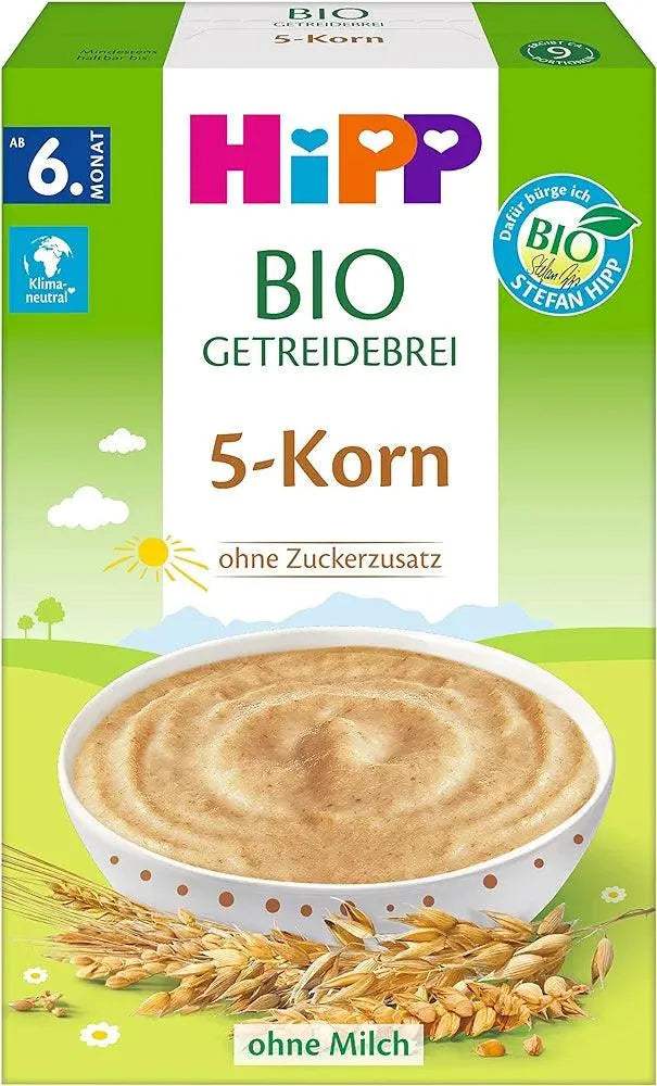 Hipp Bouillie de Céréales Bio 5 Grains, 200g 6mois+ - Hipp - pour bébé Maroc -www.babyboss.ma