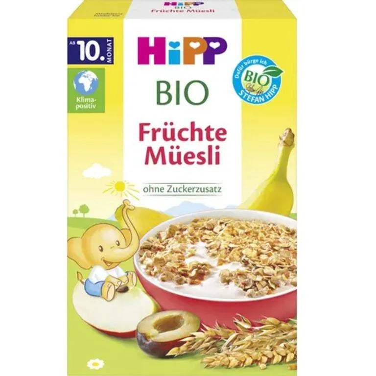HiPP Muesli aux Fruits Bio , 200 g
Produit idéal comme petit-déjeuner ou comme en-cas - Hipp - pour bébé Maroc -www.babyboss.ma