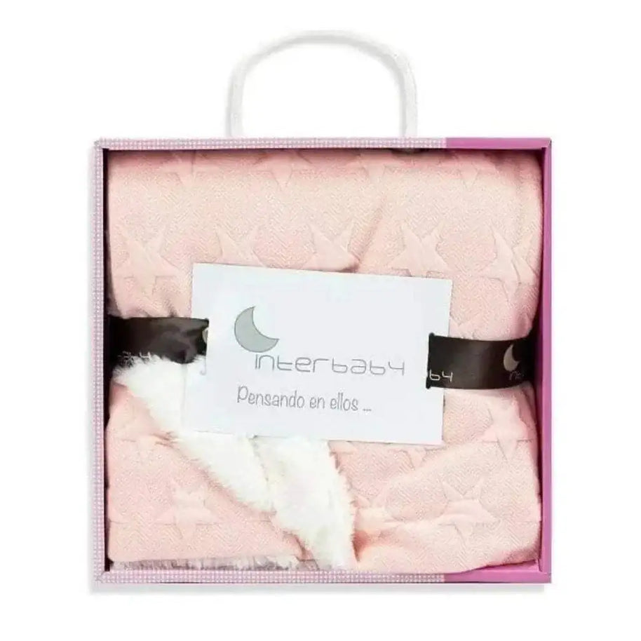 Interbaby Couverture Etoile junior 80 x 110 cm polaire rose - Interbaby - pour bébé Maroc -www.babyboss.ma