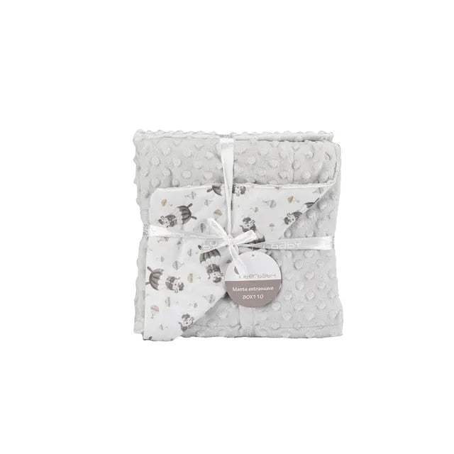 Interbaby couverture junior bulles 80 x 110 cm gris - Interbaby - pour bébé Maroc -www.babyboss.ma