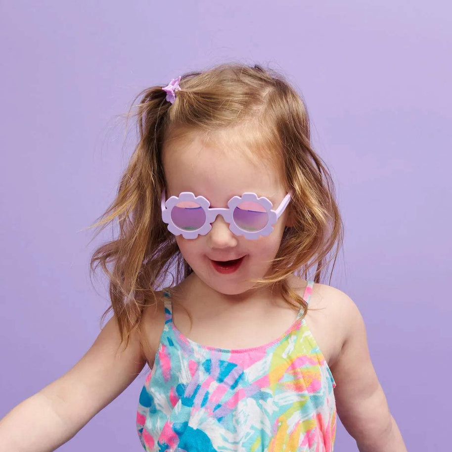 Lunettes de Soleil Babiators - Irresistible Iris Flower | Lavender Polarized Mirrored Lenses - Babiators Sunglasses - Sunglasses pour bébé Maroc -www.babyboss.ma