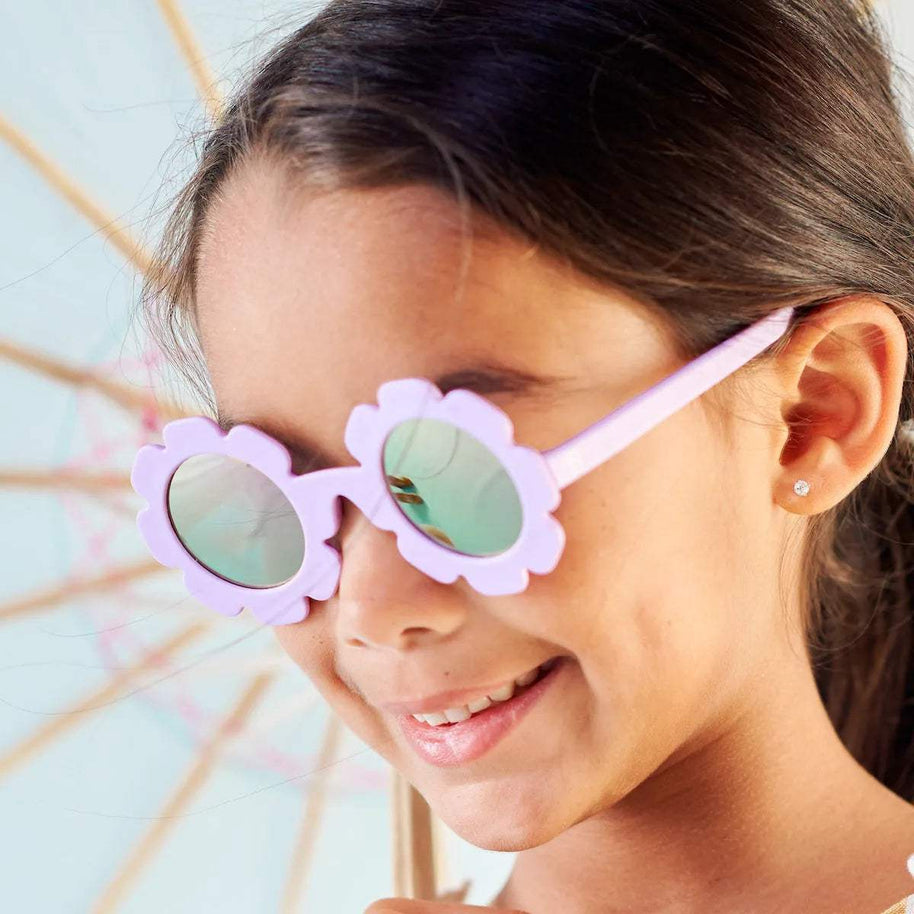 Lunettes de Soleil Babiators - Irresistible Iris Flower | Lavender Polarized Mirrored Lenses - Babiators Sunglasses - Sunglasses pour bébé Maroc -www.babyboss.ma