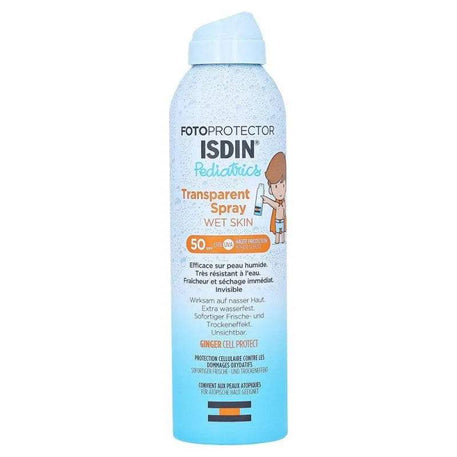 ISDIN SPRAY TRANSPARENT SPF50 FOTOPROTECTOR PEDIATRICS WET SKIN 250ML ISDIN - Isdin - pour bébé Maroc -www.babyboss.ma