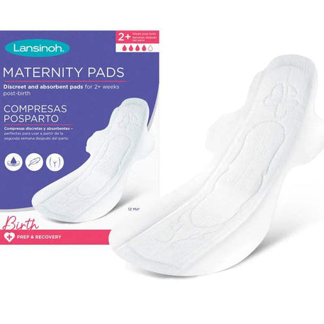 Lansinoh Serviettes Maternité Taille M 2 Semaines et Plus - 12 Unités - Lansinoh - Serviettes maternité pour bébé Maroc -www.babyboss.ma