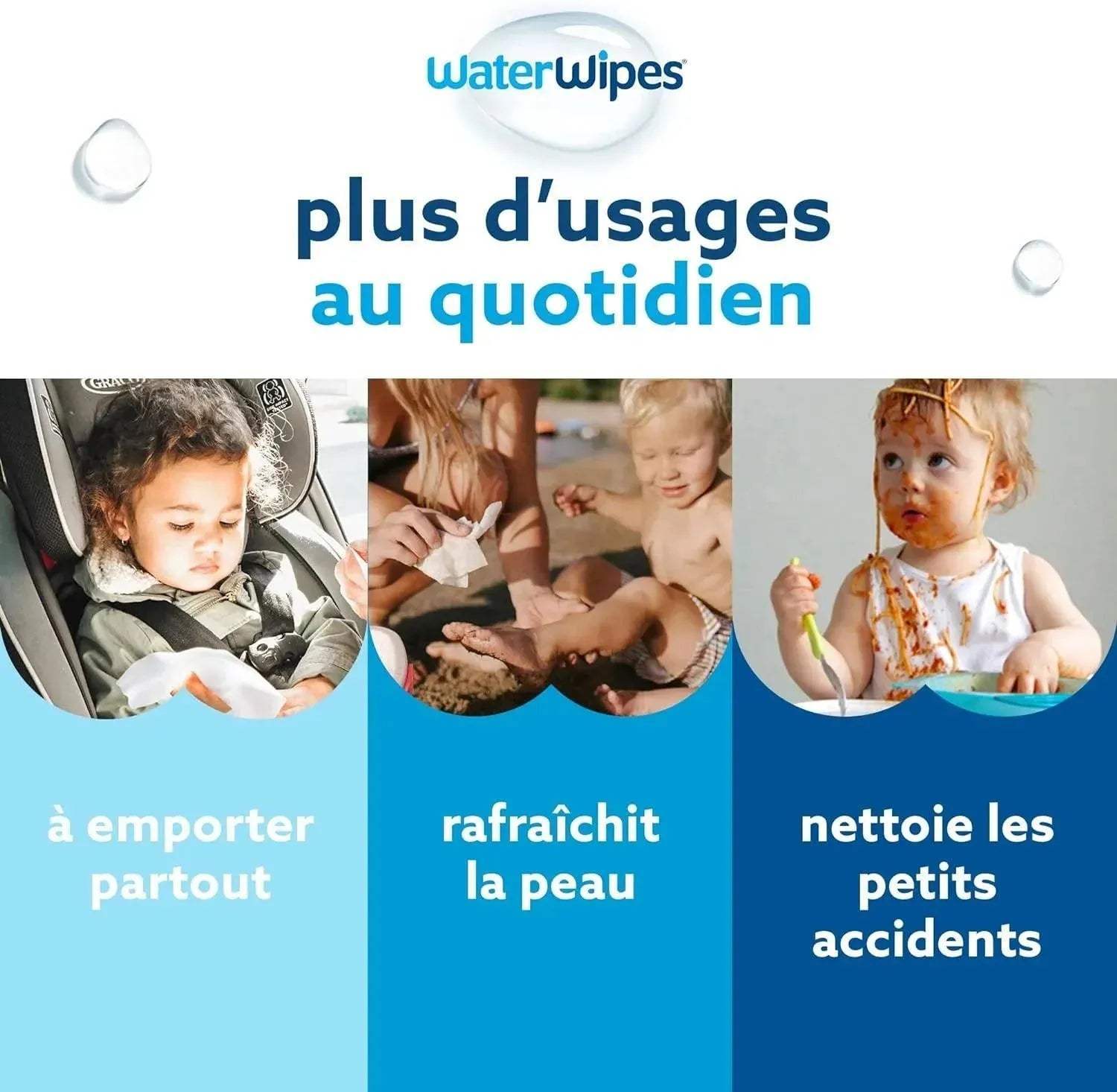 Lingettes Bébé WaterWipes Value Pack 4+ 1 Offert - WaterWipes - Hygiène et Soin pour bébé Maroc -www.babyboss.ma
