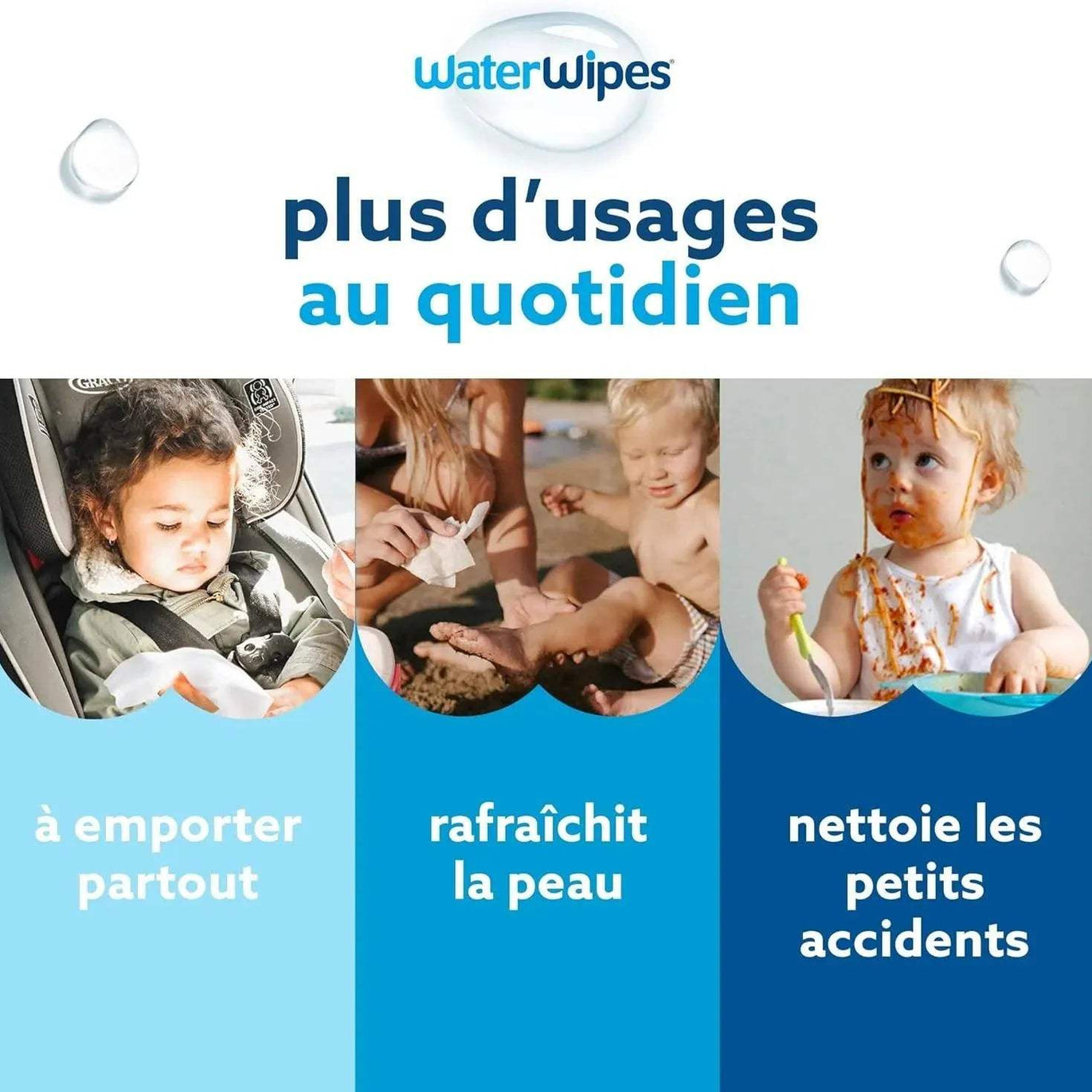 Lingettes Bébé WaterWipes x 60 - WaterWipes - Hygiène et Soin pour bébé Maroc -www.babyboss.ma