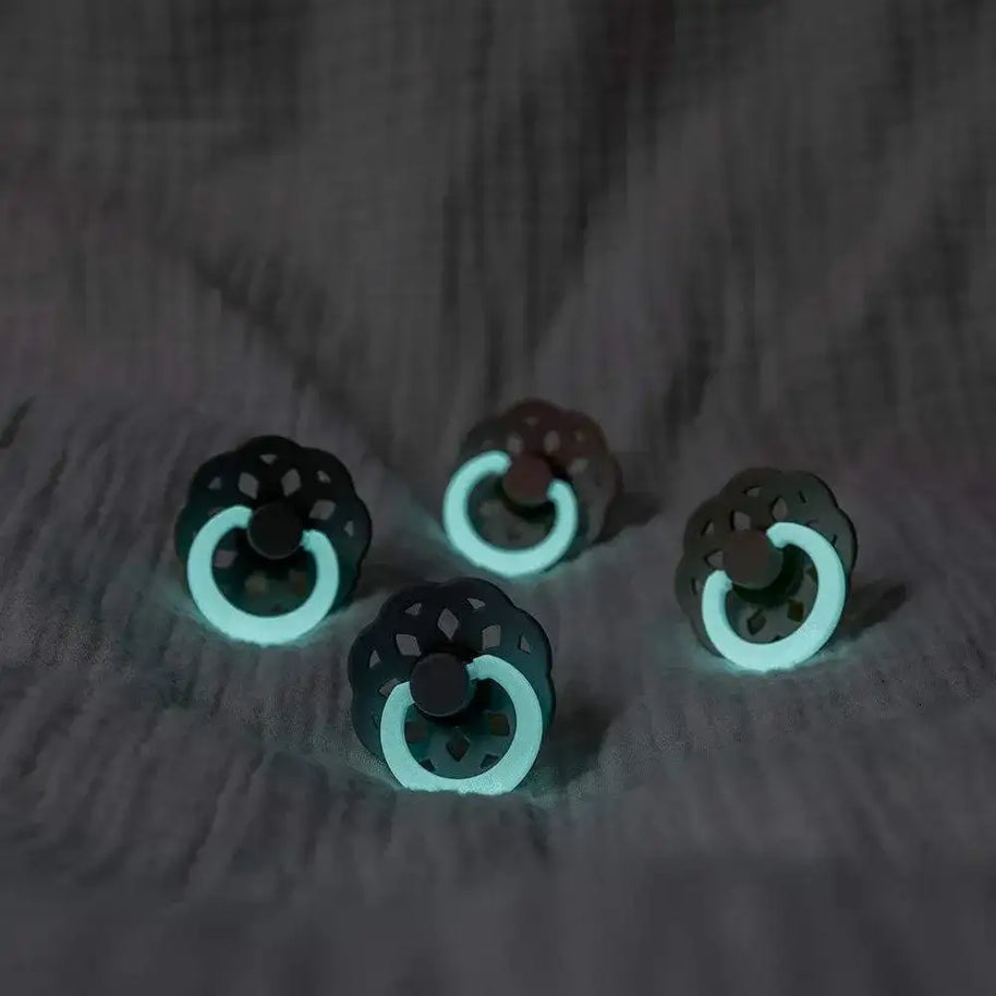 Lot de 2 Sucettes Bibs Boheme GLOW - Sage/Cloud - Bibs - Sucettes pour bébé Maroc -www.babyboss.ma