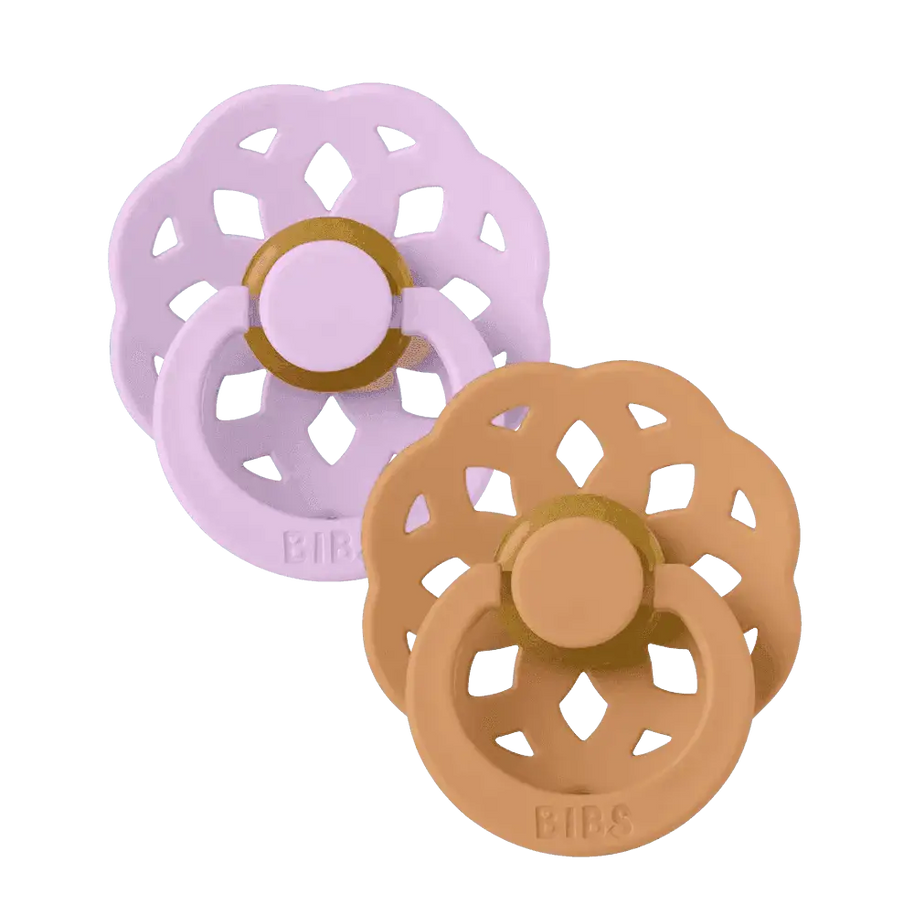 Lot de 2 Sucettes Bibs Boheme - Violet Sky/Pumpkin - Bibs - Sucettes pour bébé Maroc -www.babyboss.ma