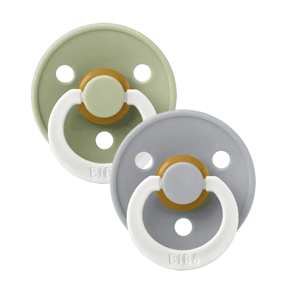 Lot de 2 Sucettes Bibs GLOW - Sage/Cloud - Bibs - Sucettes pour bébé Maroc -www.babyboss.ma