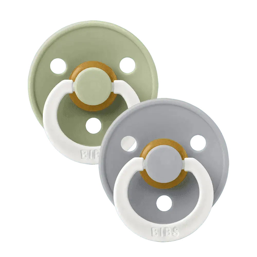 Lot de 2 Sucettes Bibs GLOW - Sage/Cloud - Bibs - Sucettes pour bébé Maroc -www.babyboss.ma