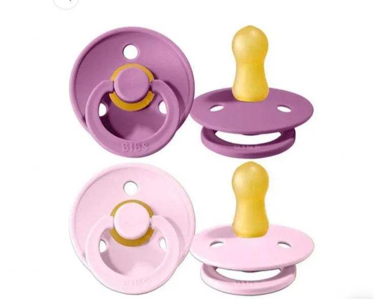 Lot de 2 Sucettes Bibs - rose & mauve - Bibs - pour bébé Maroc -www.babyboss.ma