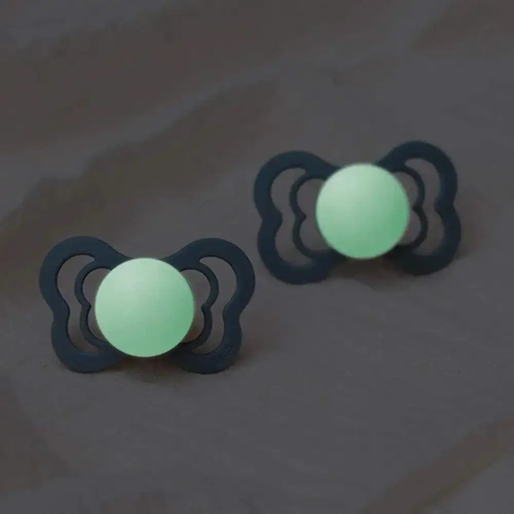 Lot de 2 Sucettes Bibs Supreme GLOW - Blush/Vanilla - Bibs - Sucettes pour bébé Maroc -www.babyboss.ma