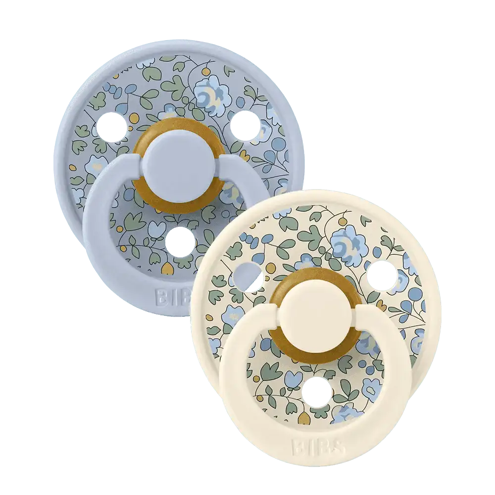 Lot de 2 Sucettes Bibs x LIBERTY - Eloise - Dusty Blue Mix - Bibs - Pacifier pour bébé Maroc -www.babyboss.ma
