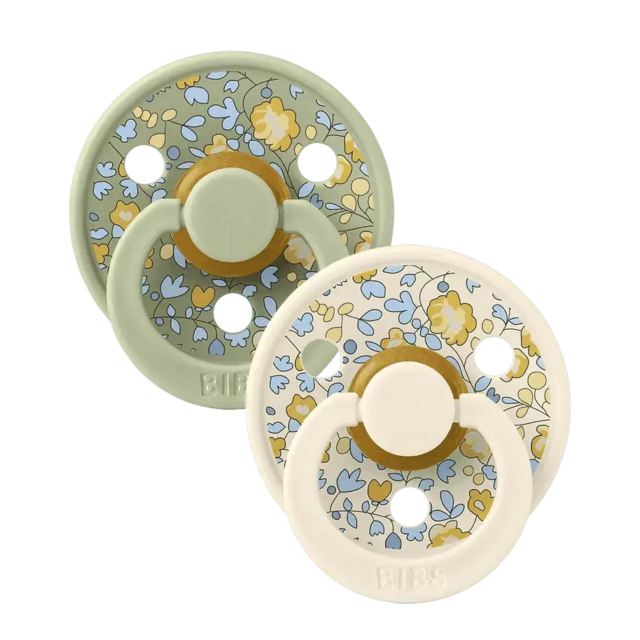 Lot de 2 Sucettes Bibs x LIBERTY - Eloise - Sage Mix - Bibs - Pacifier pour bébé Maroc -www.babyboss.ma