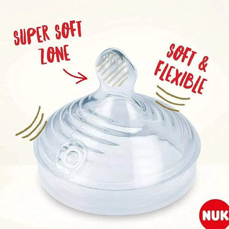 Lot de 2 Tétine Nature Sense 6-18M Taille L - NUK - NUK - pour bébé Maroc -www.babyboss.ma