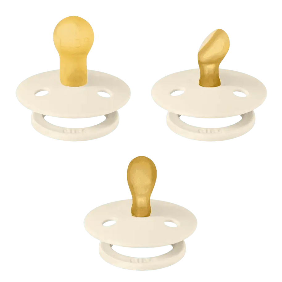 Lot de 3 Sucettes Bibs New Baby Try-It Collection - Ivory - Bibs - Sucettes pour bébé Maroc -www.babyboss.ma