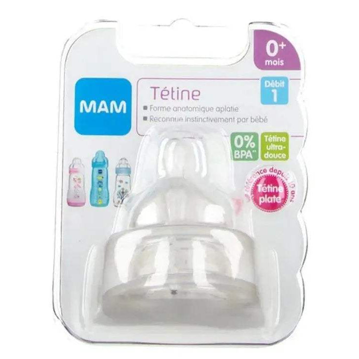 MAM tétine plate douce 0mois débit 1 - MAM - pour bébé Maroc -www.babyboss.ma