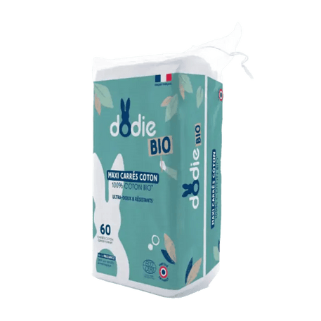 Maxi Carrés de Coton Bio Dodie x60 - Dodie - Accessoires de toilette pour bébé Maroc -www.babyboss.ma