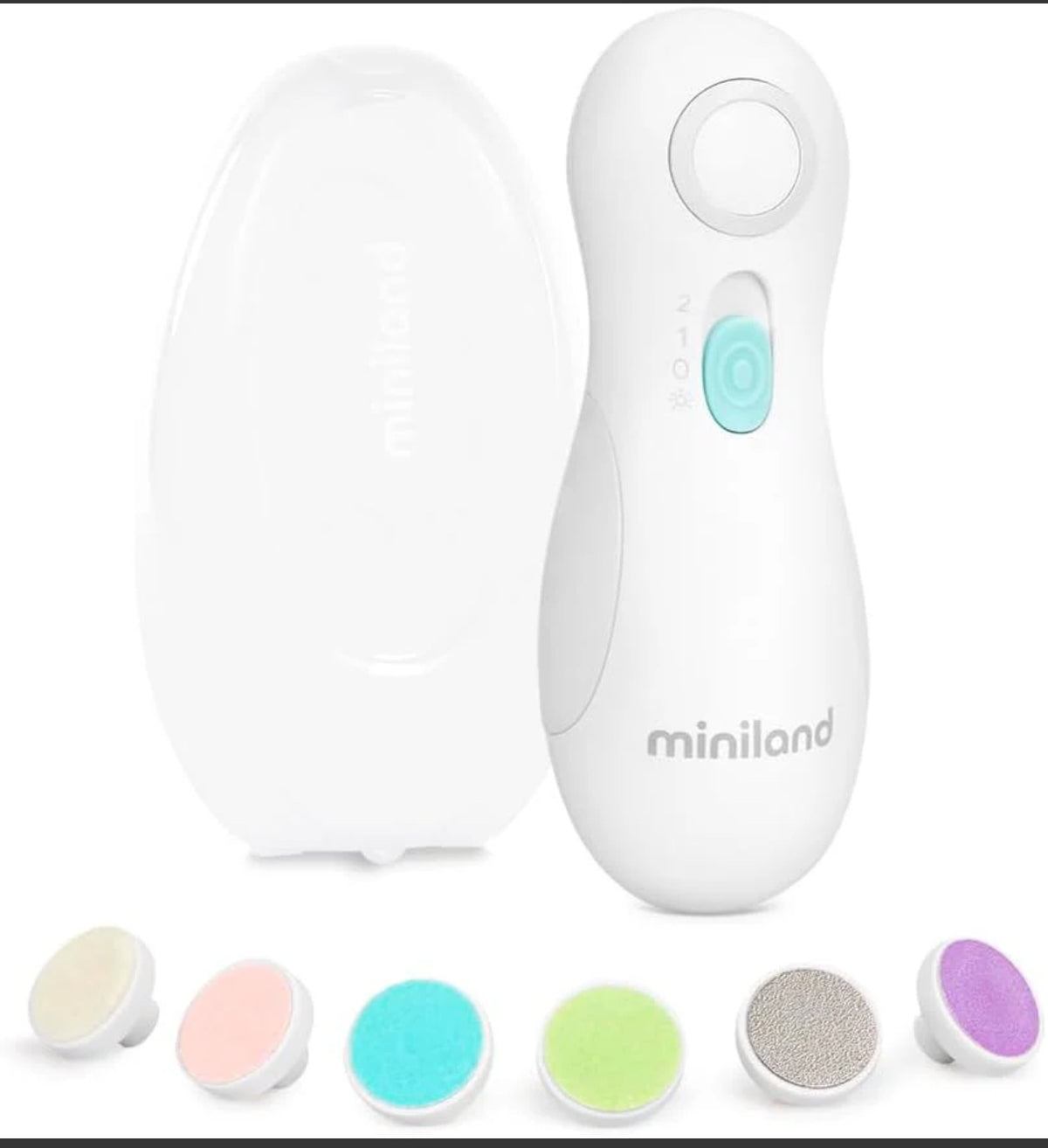 Miniland lime à ongles électrique pour bébé avec son étui et ses 6 embouts interchangeables – Babyboss.ma