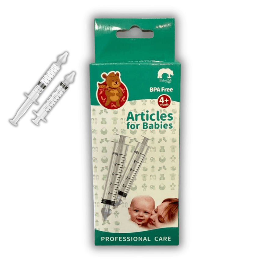 Seringue Nasale Pour Bébé 2 Pièces - 10ml - Baby Age - Hygiène et Soin pour bébé Maroc -www.babyboss.ma