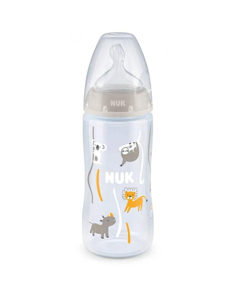 Nuk Biberon first choice 300ml tétine en silicone 0-6 mois - Beige - NUK - pour bébé Maroc -www.babyboss.ma