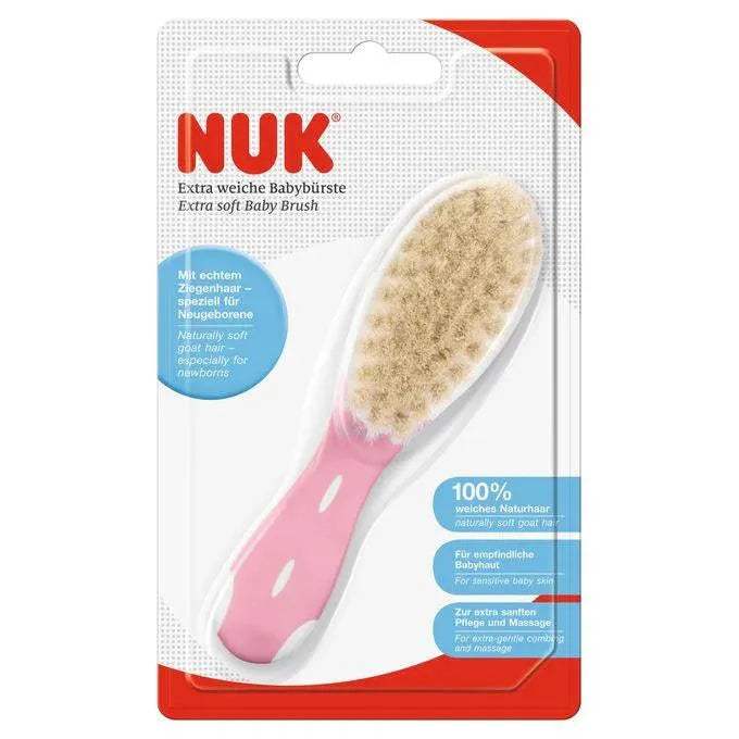 Nuk Brosse Poils Naturel Pour Bébé Rose - NUK - pour bébé Maroc -www.babyboss.ma