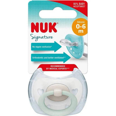 Nuk sucette signature 0-6m biege - NUK - pour bébé Maroc -www.babyboss.ma