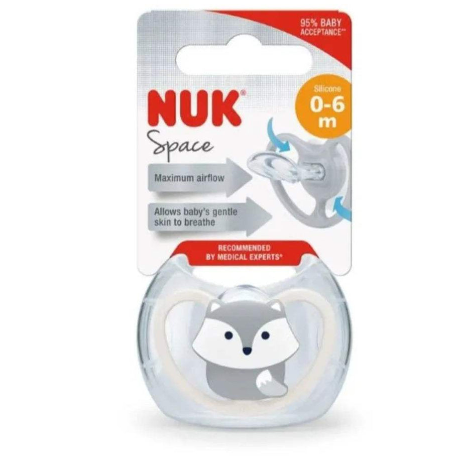 Nuk Sucette Space Silicone Renard 0-6 Mois - NUK - pour bébé Maroc -www.babyboss.ma