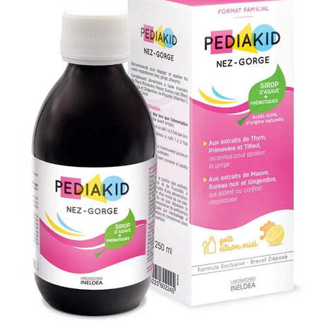 PEDIAKID Nez-Gorge goût citron miel 125ml - PEDIAKID - Vitamines pour bébé Maroc -www.babyboss.ma