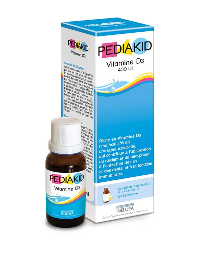 PEDIAKID Vitamine D3 - 20ml - PEDIAKID - Vitamines pour bébé Maroc -www.babyboss.ma