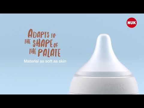 Biberon NUK Perfect Match avec tétine en silicone souple 150 ml - Gris