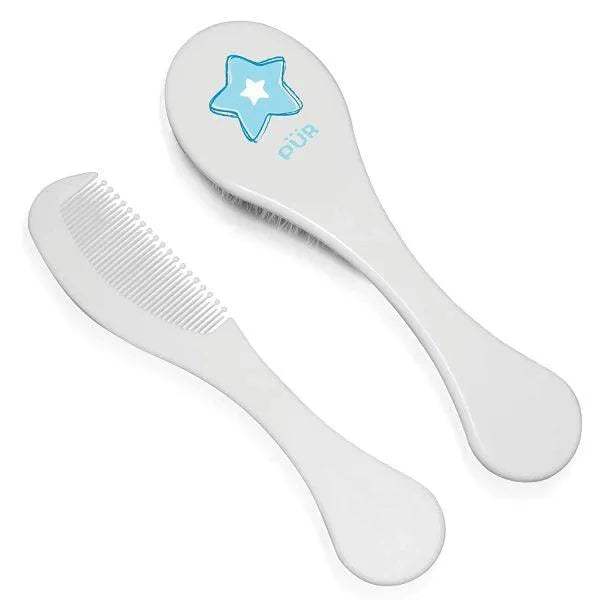 PUR BROSSE ET PEIGNE bleu - Pür - Accessoires de bain pour bébé Maroc -www.babyboss.ma