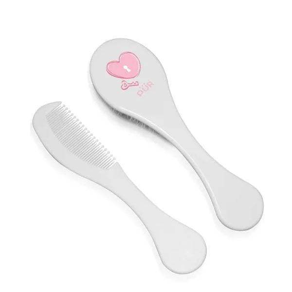 PUR BROSSE ET PEIGNE rose - Pur - pour bébé Maroc -www.babyboss.ma